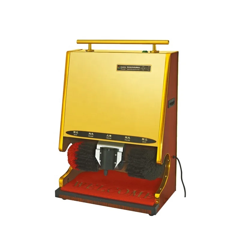 new design soft brush no damage the upper even and bright automatic shoe shiner cleaner machines operate with infrared sensors