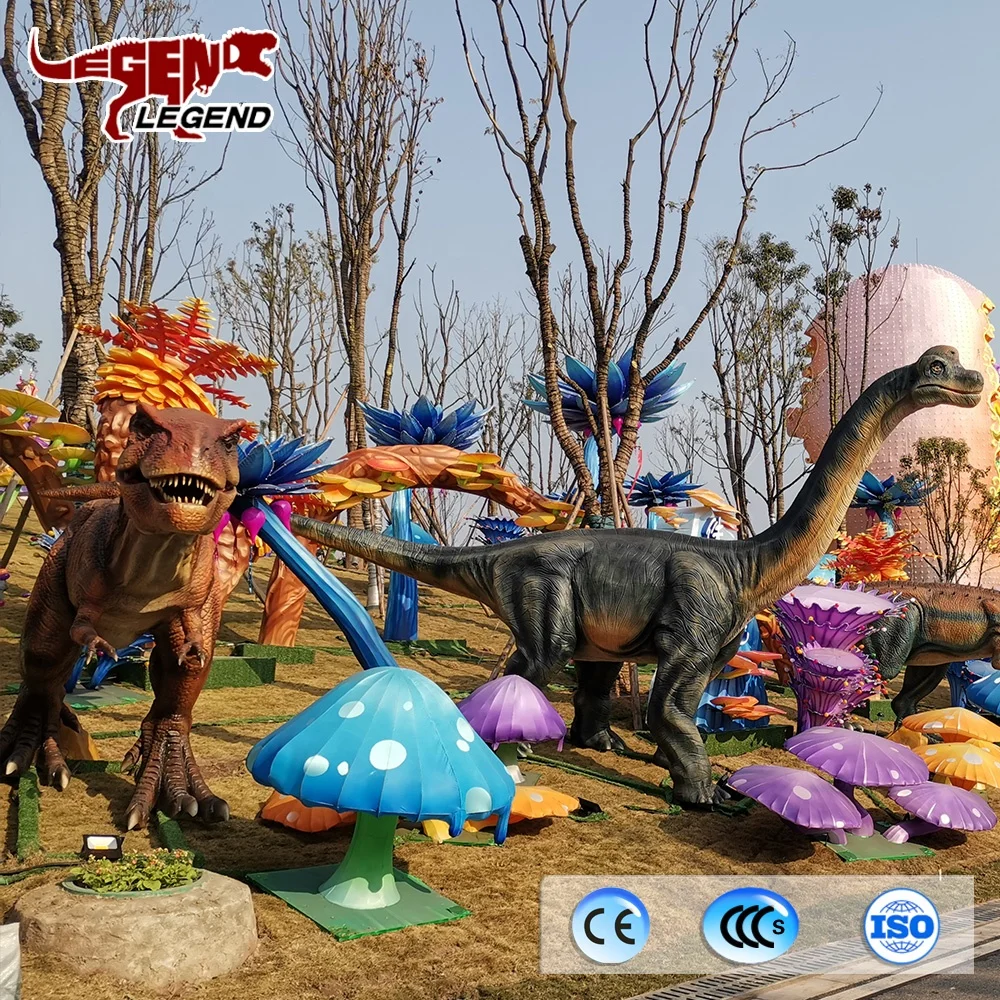 4 M Long Realistic Life Size Fiberglass Dinosaur Statue For Park