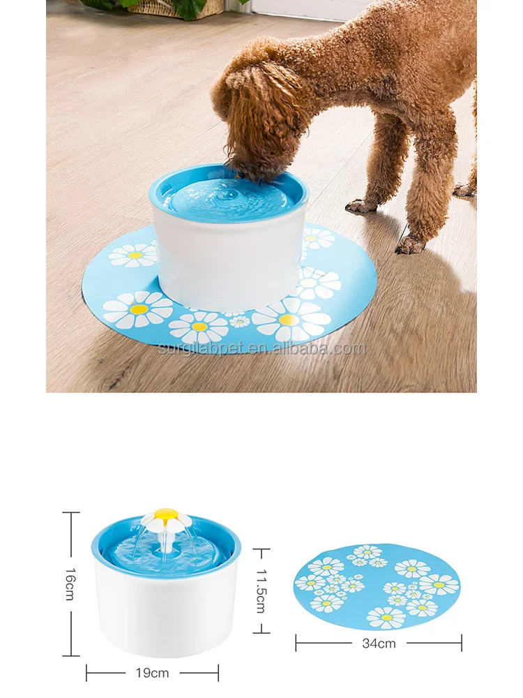 2.4L  USB Cat water dispenser With LED Light Automatic filtering live water pet water fountain