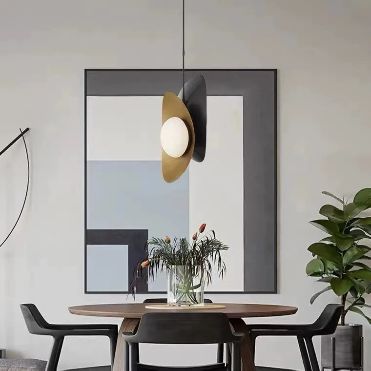 Nordic postmodern designer creative light luxury restaurant chandelier simple bar hotel gold ingot bedside LED lamp