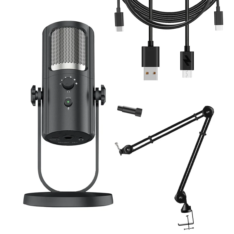 Wholesale Price Podcast Recording USB Condenser Microphone for Phone PC Laptop