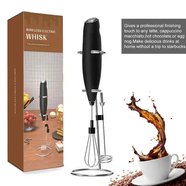 Handheld Milk Frother Battery Operated Electric Foam Maker Egg Beater Hand Mixer Milk Frother For Coffee