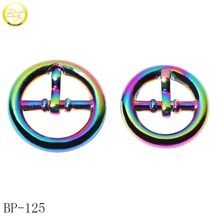 Оптовая продажа различные детали для обуви металлические украшения зажимы аксессуары радужная роликовая Пряжка кошелька