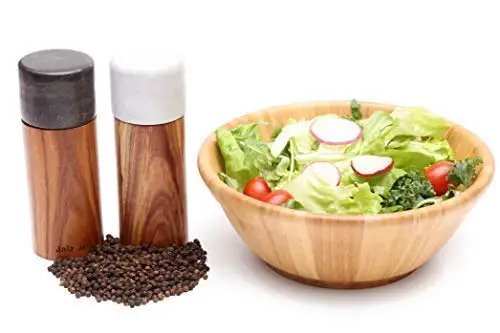 Wholesale Kitchen Tool Marble and Acacia Wooden Pepper Grinder Mill