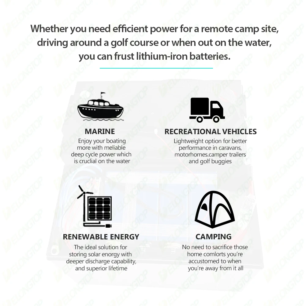 EU Stock Lifepo4 100ah 12 8 v аккумулятор 12v 50ah 200ah 280ah 300ah 400ah литиевый Железный с Bms