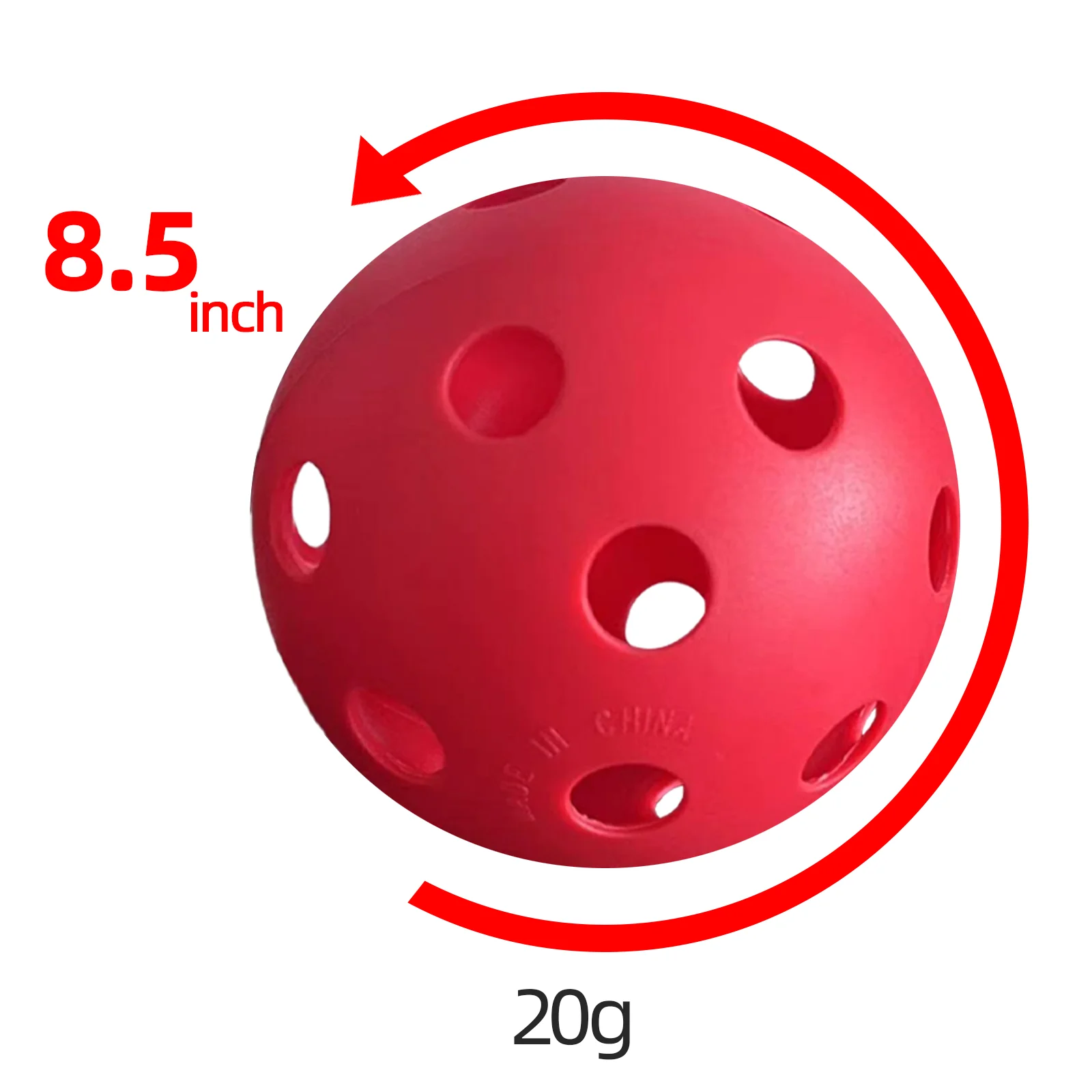 professional Outdoor pickleball set 40 Holes High Bounce Durable 8.5inch red practice pickleball balls