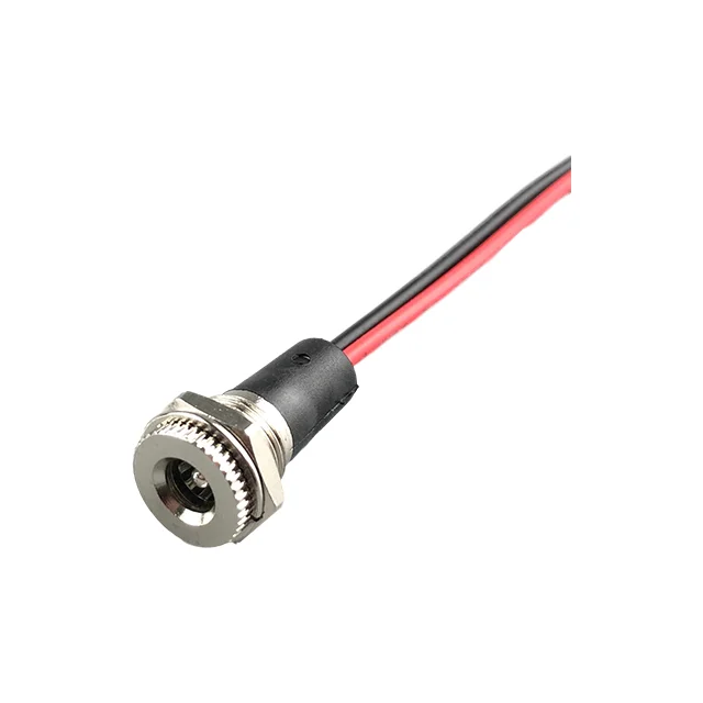 DC-099 DC Power Socket Connector 5.5 x 2.1mm Threaded Panel Mounting Power Jack with wire