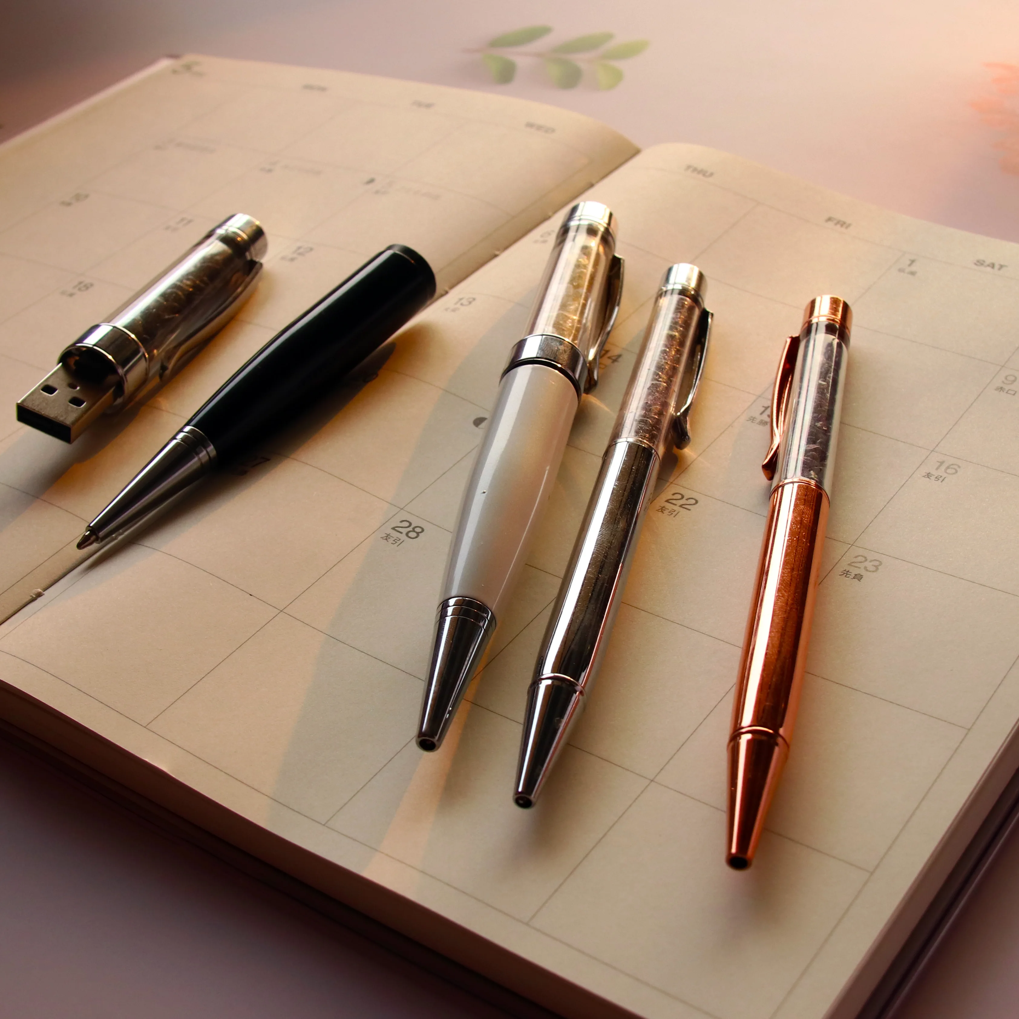 Chakra Wholesale U Disk Metal Filled Pens Gift Promotion Top Gem Rhinestone Ballpoint Diamond Crystal Pen With Custom Logo