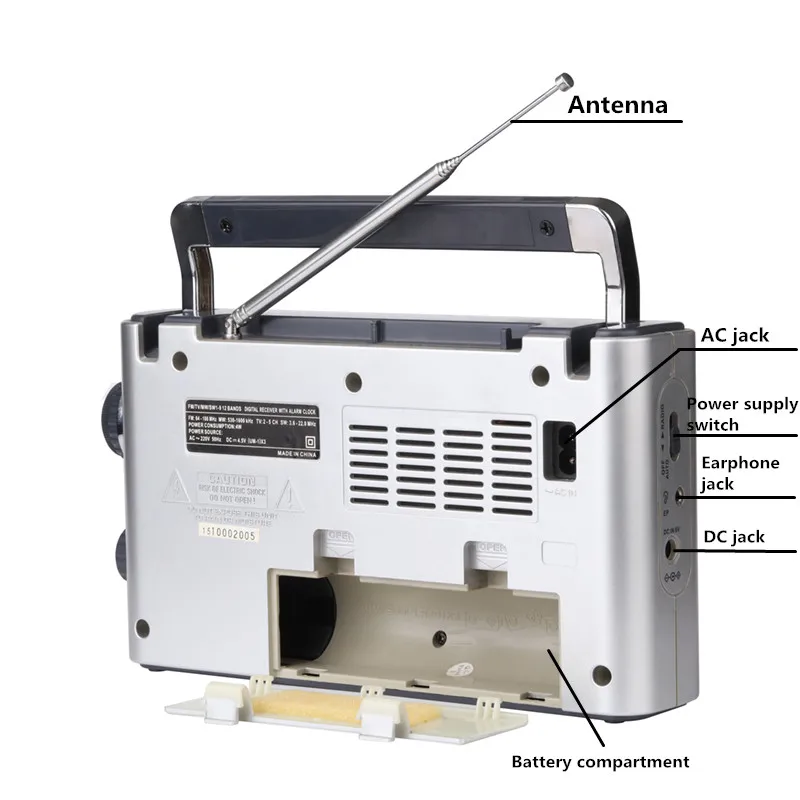 good quality IC with night light 12 bands radio fm am digital other home radio