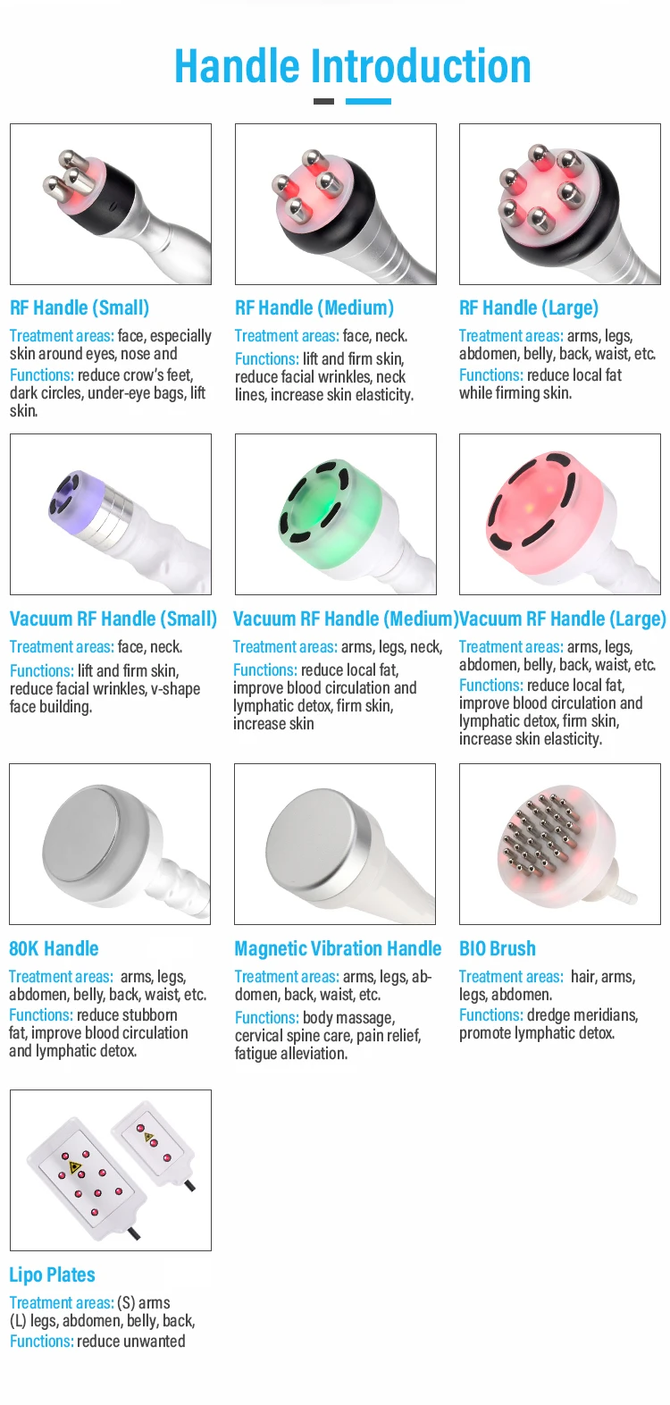 Vertical sap 10in1 80k weight loss machine RFs skin tightening bio brush vacuum 80k cavit machine 80 k