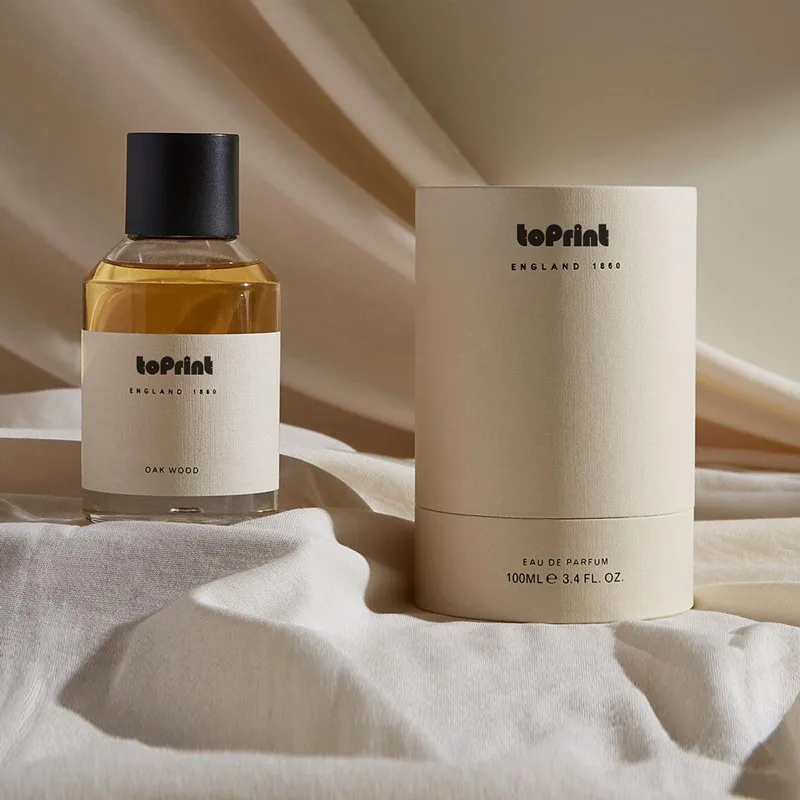 Luxury Perfume Bottle Packaging Custom Hot Stamping Glass Bottles Cosmetic Packaging Paper Tube Cylinder Manufacturing