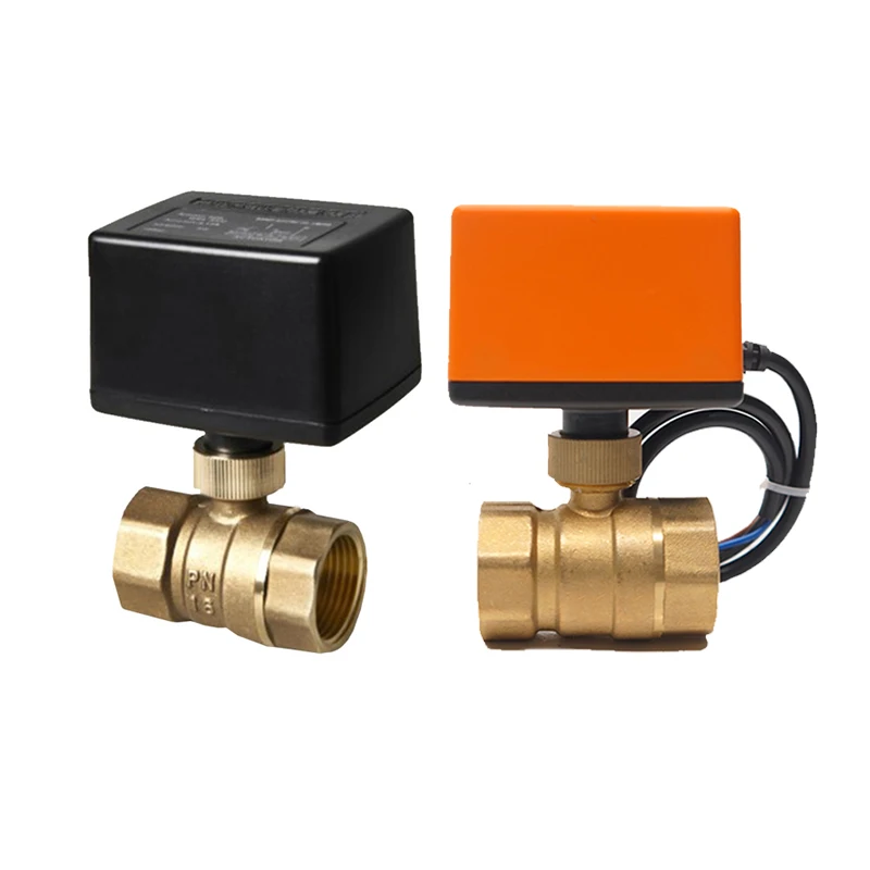Winner Winvall Energy Conservation Heating Water Valves Mini Motorized Brass Valve 220V Electric On/off Type Control Ball Valve