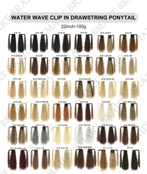 Honey Blonde Ponytail Extension Long Curly Wavy Wrap Around Synthetic Clip in Hair Extension for White Black Women Party Daily U