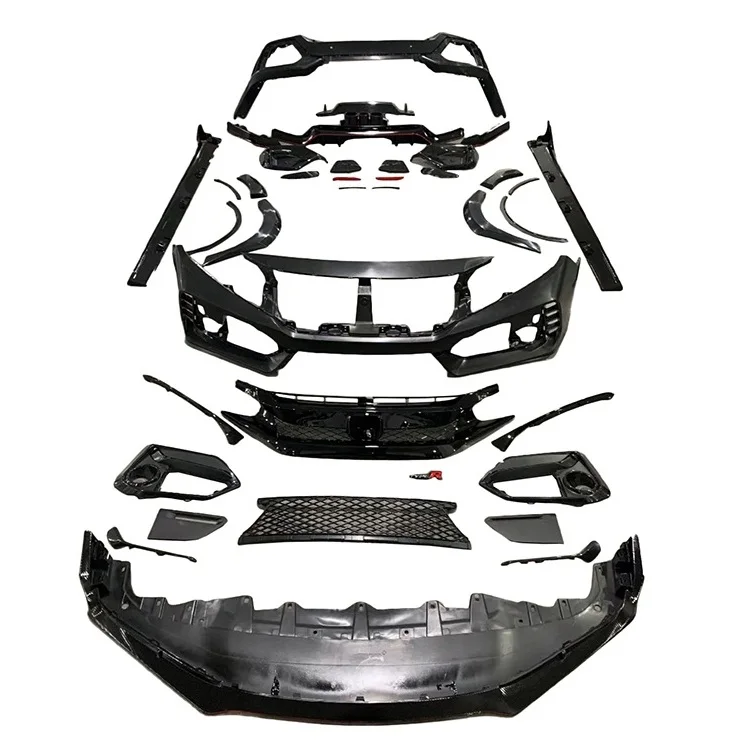 2020 Type-R Carbon Look Style Car Bumper Body Kit For HONDA CIVIC 2020-2022