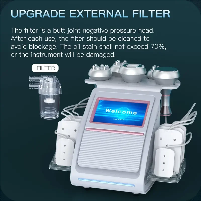 80K Ultrasonic Cellulite Removal Fat Burner Device Vacuum Cavitation System Therapy S Shape Body Sculpting RF Slimming Machine