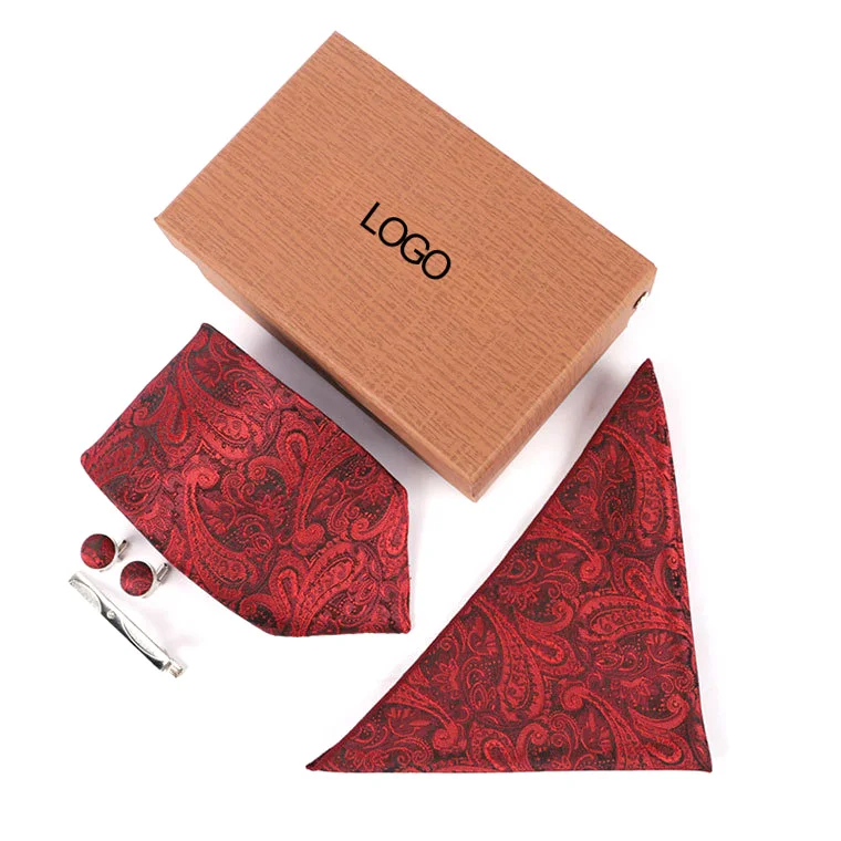Элегантный тканый галстук с цветочным узором в европейском стиле, комплект с футляром