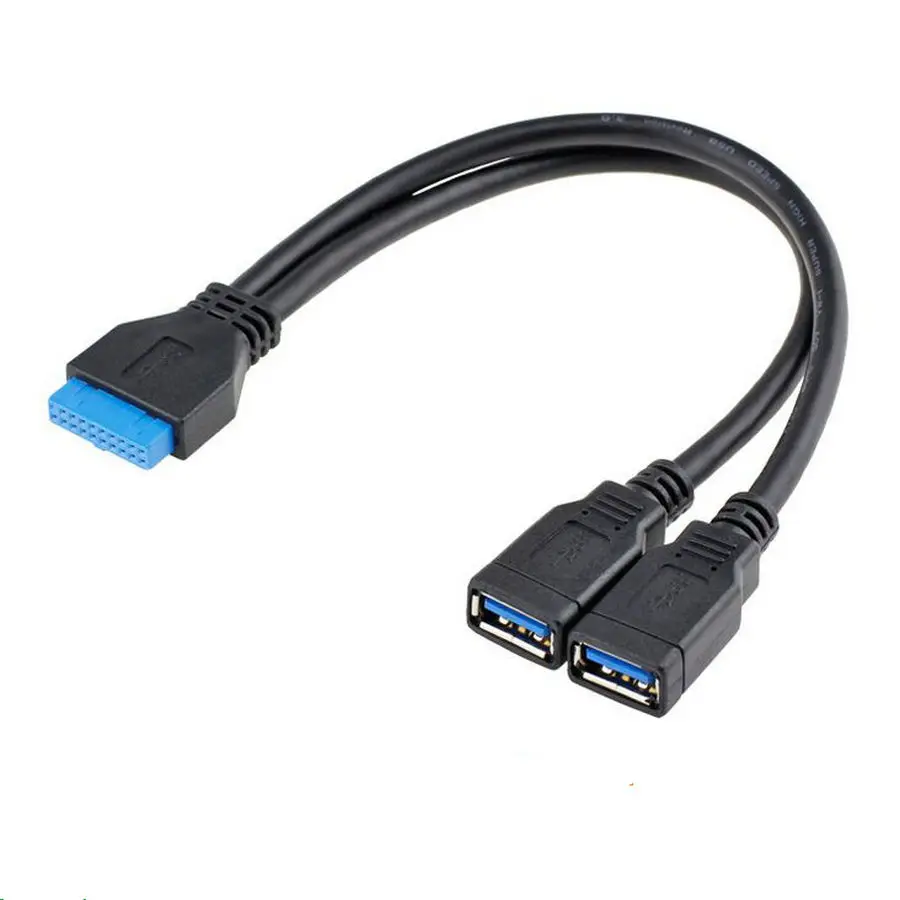 2 порта USB 3,0 (мама) 20 контактный разъем кабель материнской платы внутреннего соединения usb3.0 20pin/19pin