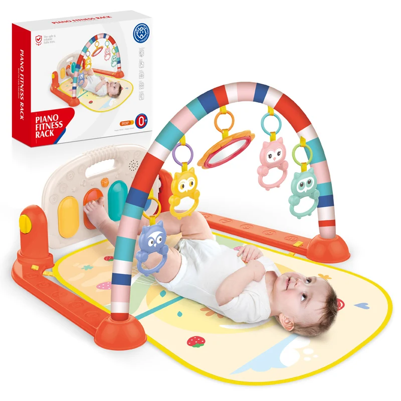 Wholesale Infant Keyboard Piano Playmat Rattles Toys Multifunctional Musical Activity Gym Baby Gym Play Mat