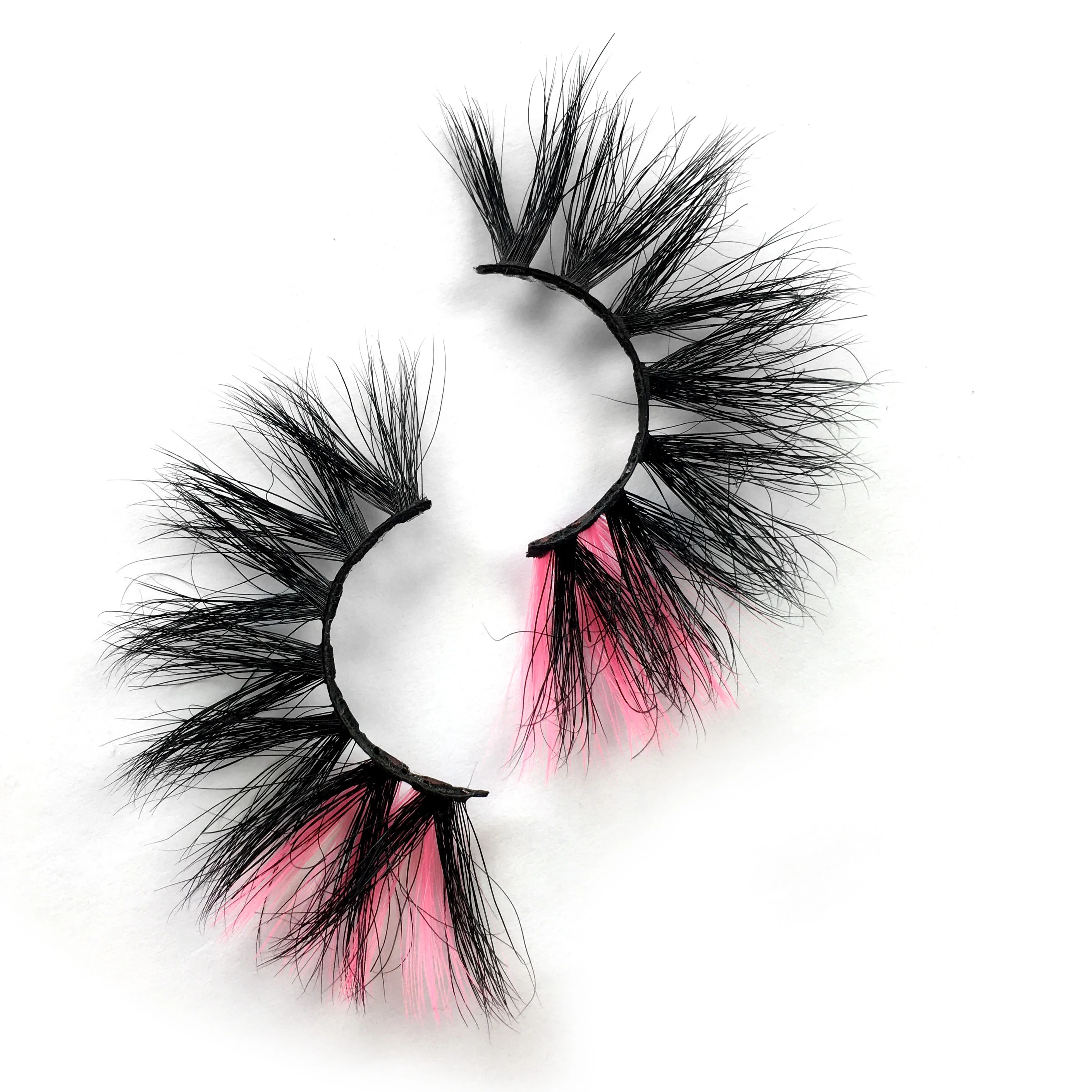 top products short style lash strips false eyelashes natural 3d mink lashes 5d wholesale vendor 25mm rainbow color strip lash