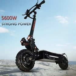 5600Watt 60V Dual Motor E Scooter Folding 11inch Offroad Powerful Q06P Electric Scooter USA Warehouse