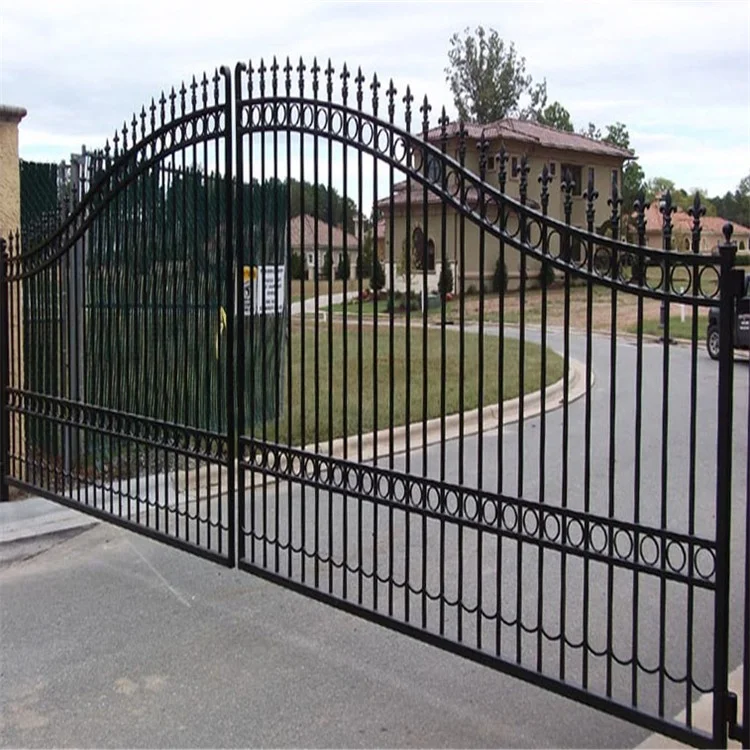 China Factory Best Price Wrought Iron Gate Hinges Heavy Duty Main Gate Supply Wrought Iron Grill Gate Design Wholesale