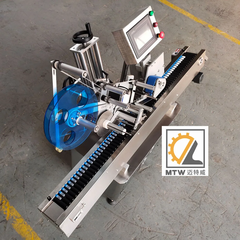 MTW hot sale automatic Ampoule Syringe Balm Labeling Machine Vial Horizontal Label Applicator