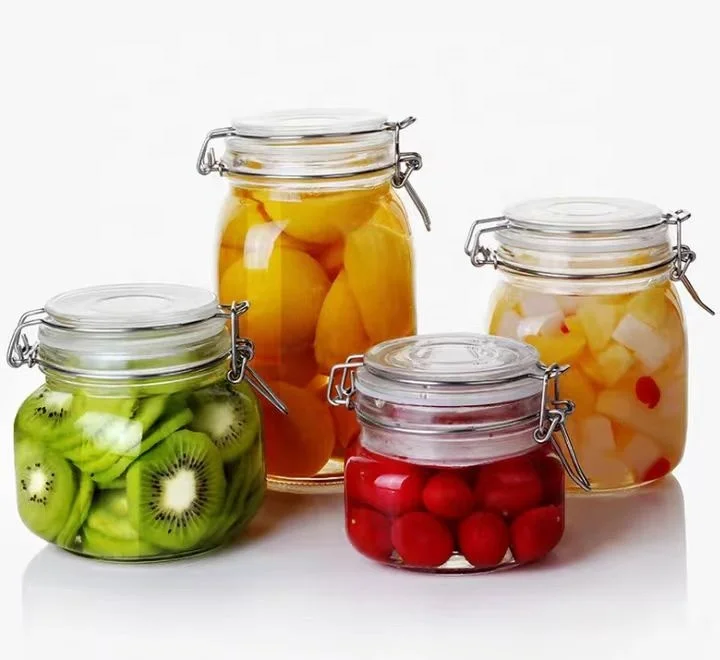 Good Quality Empty Multi-size Household Sealed Tank Glass Food Storage Tank Glass Jam Jar