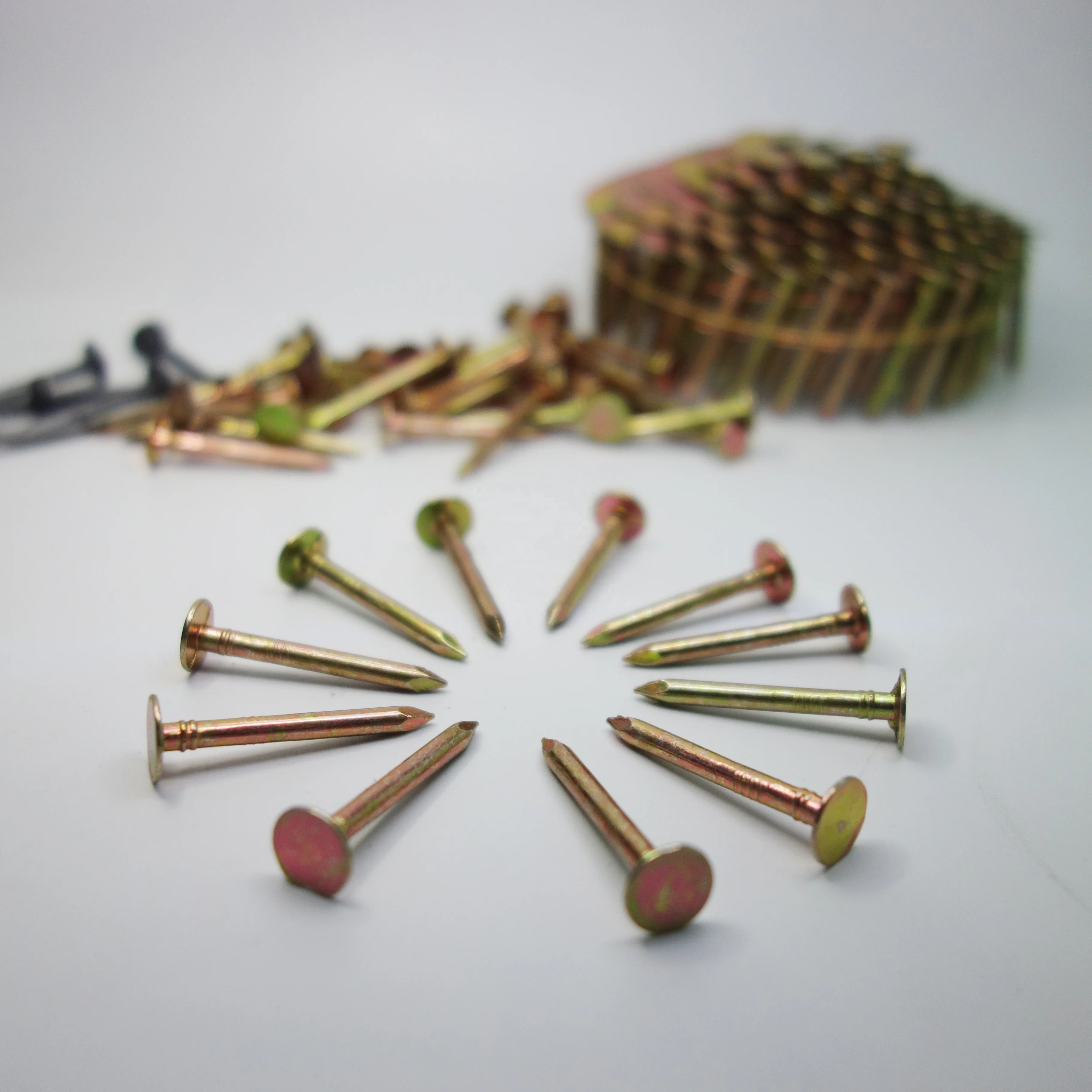 15 degree 1-1/4 round head wire coil nail