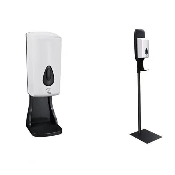 ABS plastic floor stand white black grey 1000mL liquid foam spray automatic wall hand soap dispenser with sensor