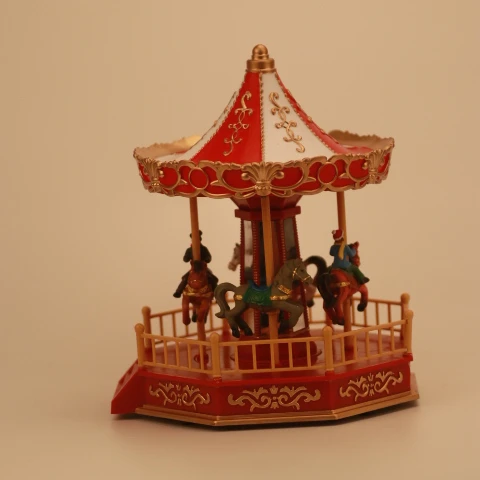 
Children Garden Rsin Crafts Carousel Resin Craft For Home Decoration Art Epoxy Pastoral 