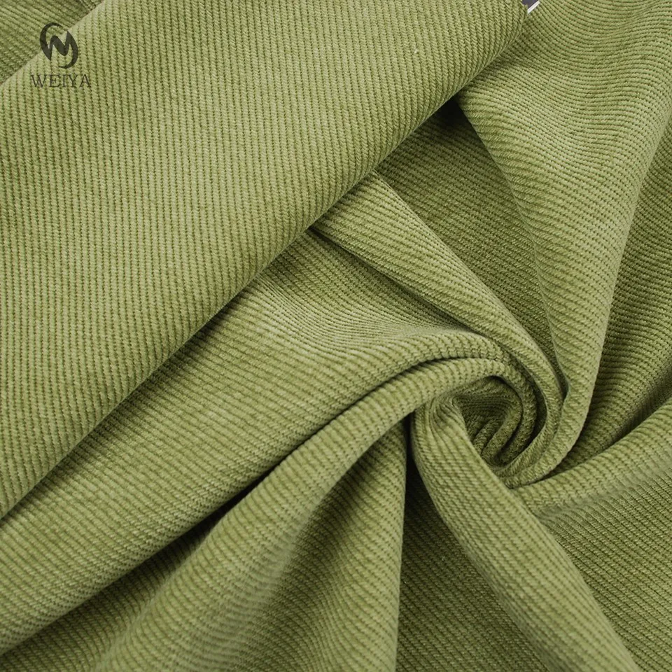 Fall winter suit pants cloth warm microfiber soft noodle thick twill spandex poly chenille blended fabric