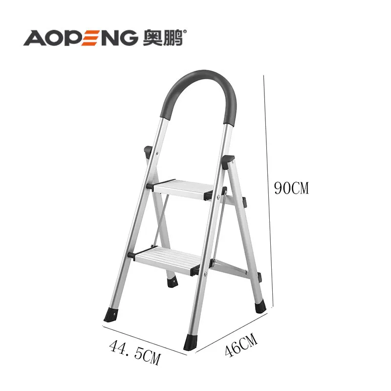 aluminium handle Thickening of aluminium alloy folding two step ladder AP-2402