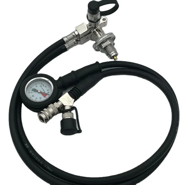 Scba Air Pressure Regulator With Quick Coupling Pressure Gauge For Air Breathing Apparatus
