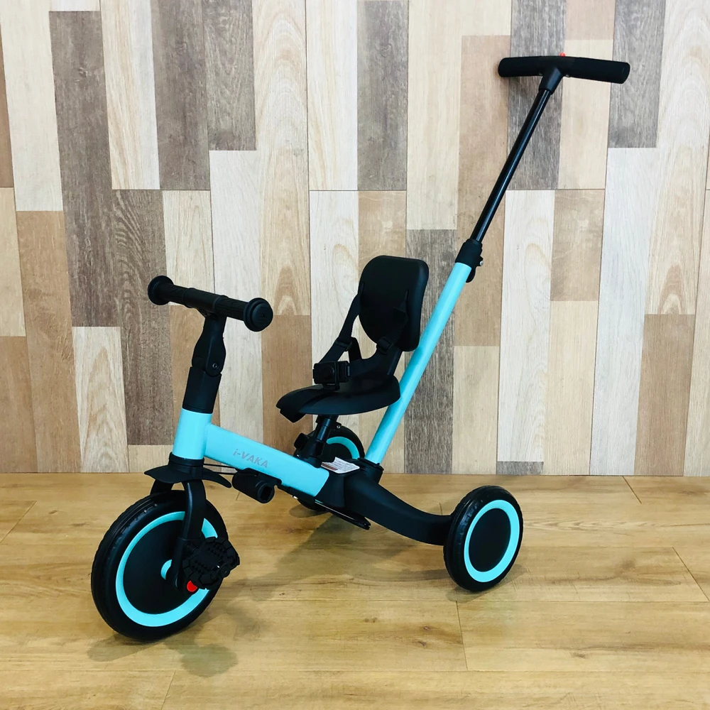 Brightbebe Популярные От 1 до 5 лет дети безопасности 3 самобалансирующийся скутер велосипед трехколесный складная детская ручкой нажима детского трехколесного