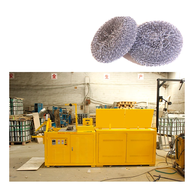 Automatic High speed Mesh scourer making machine combined wire drawing
