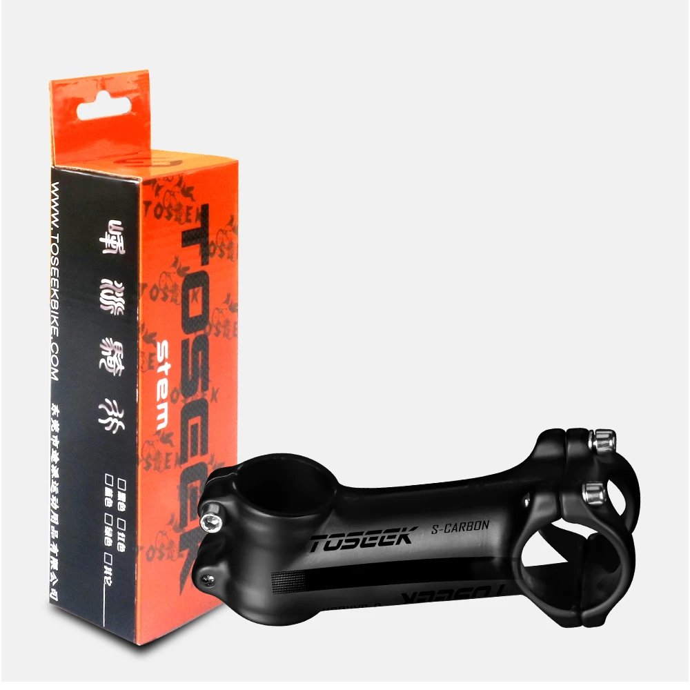 Toseek Black Matte Cycle Alloy Stem Riser 50/60/70/80/90/100/110/120mm Stem 6 / 17 Degrees  Mtb Bike Bicycle Aluminium Stem