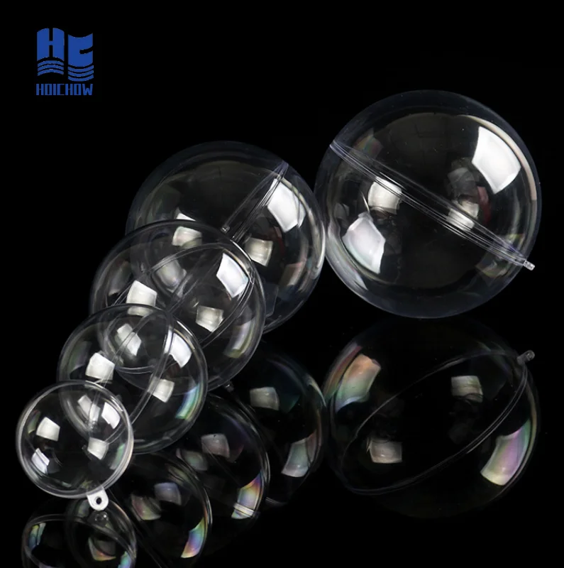 
Transparent Plastic Christmas Ball Universal Gift Decorations Packing Baubles Sphere For Factory sale 