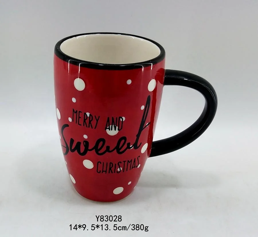 Christmas coffee mugs with cookie holder
