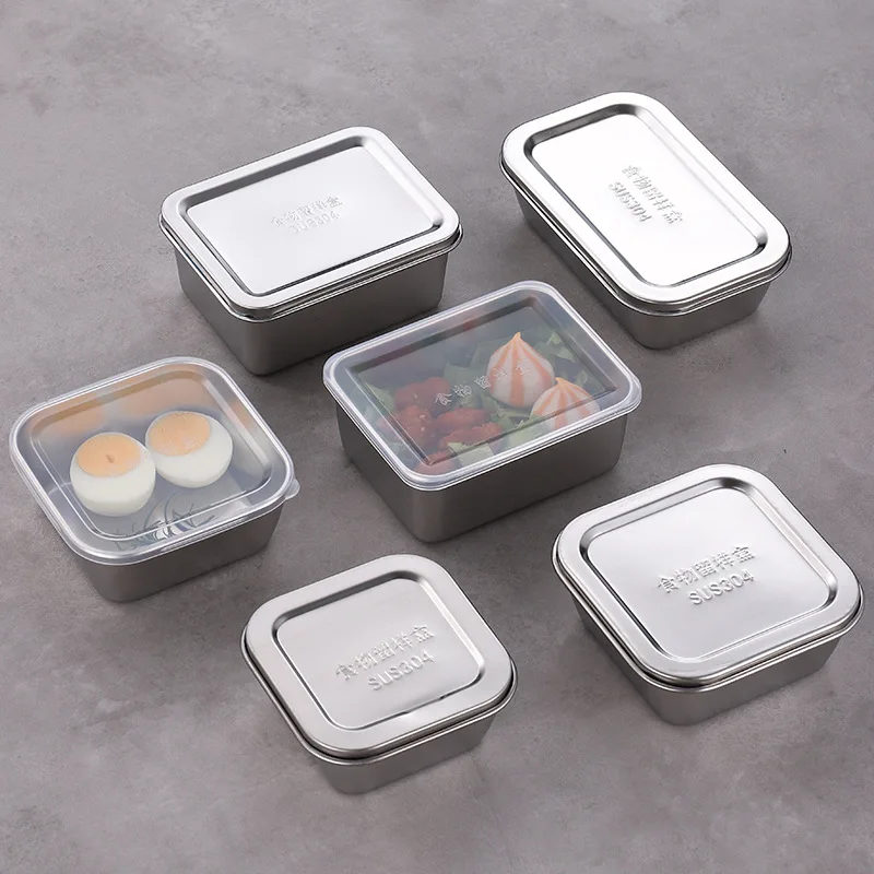 Recyclable Food Lunch Container Leakproof Dishwasher Safe Bento Box BPA Free Stainless Steel Lunch Box Adults Kids 800ml