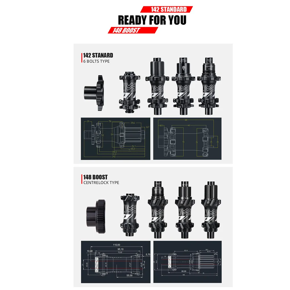 2021 29er RYET 12S MTB BOOST 15*110MM  TUBLESS READY 30mm Width WHEELSETS 28H XC Race  MICRO SPLINE /XD/XDR  29er 12S Wheelsets