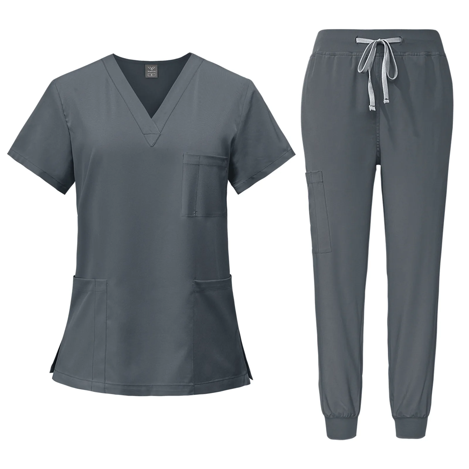 Embroidery Private Label Work Stretch Nonwoven Fabric Nurse Tops Sets Medical Men Women Hospital Nursing Scrubs Uniforms