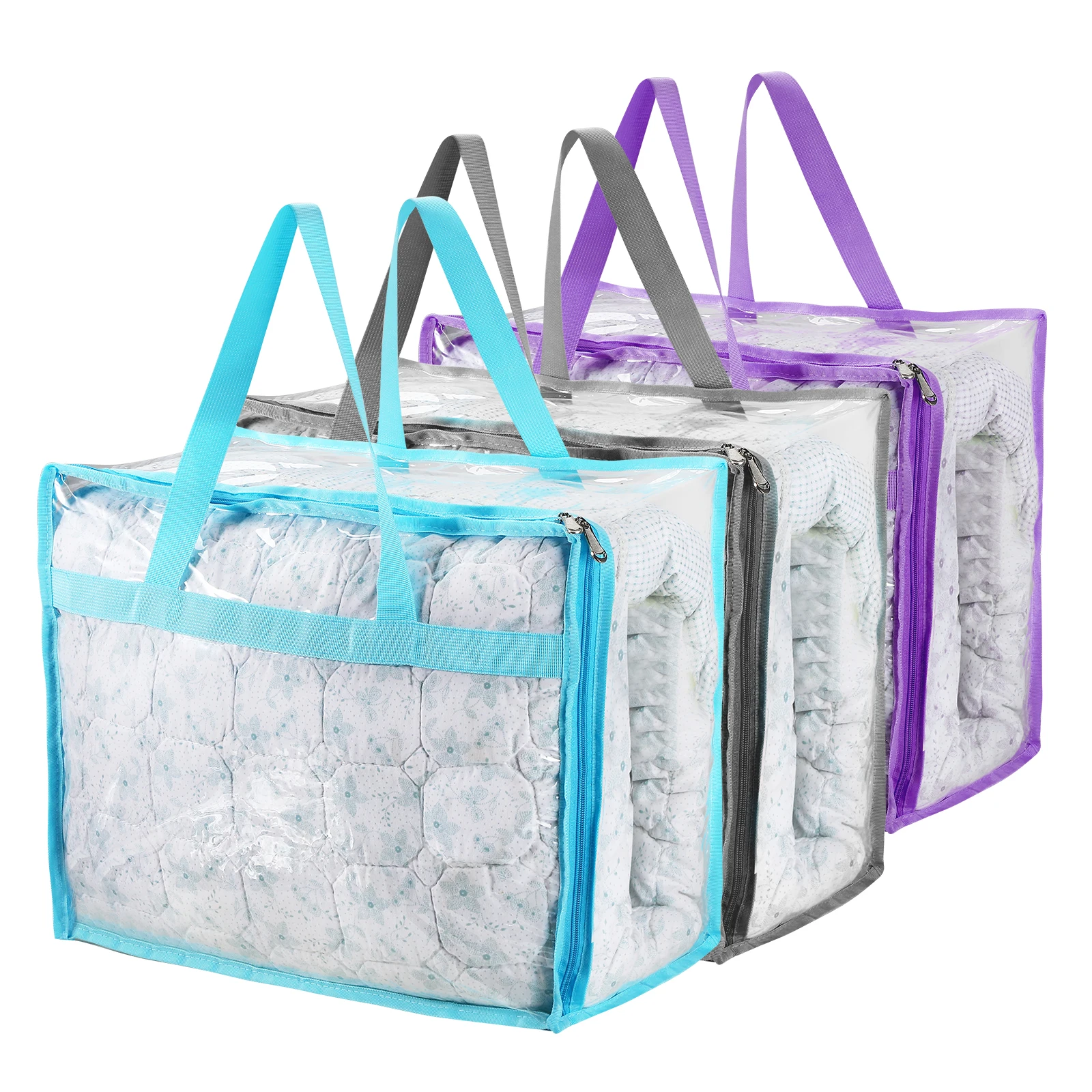 Vinyl Storage Bags for Sheet, Thin Blanket, Sofa Pillow, Clothes