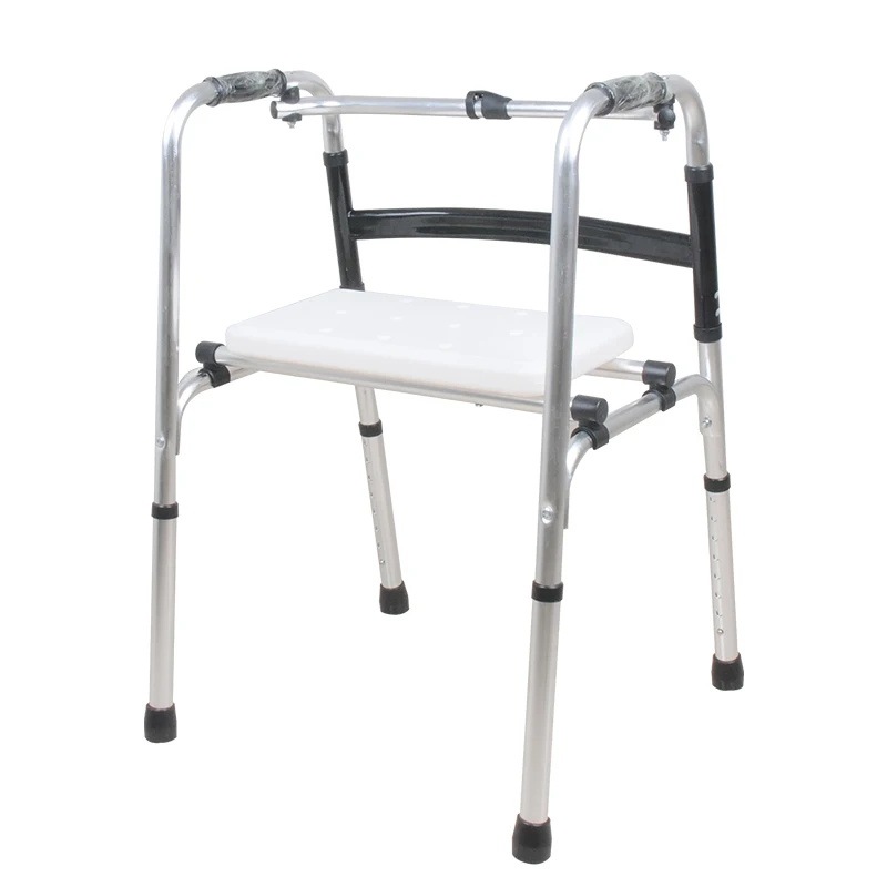 Adjustable Aluminum Old Man Walker Frame Disabled Adult Use Foldable Walking Zimmer Frame