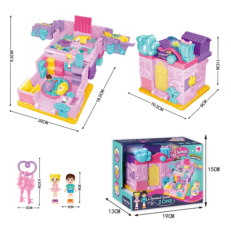 2024 New Product Hot Sale Doll House Toys For Kids Girls Miniature Dollhouse Princess Doll Plastic Play House