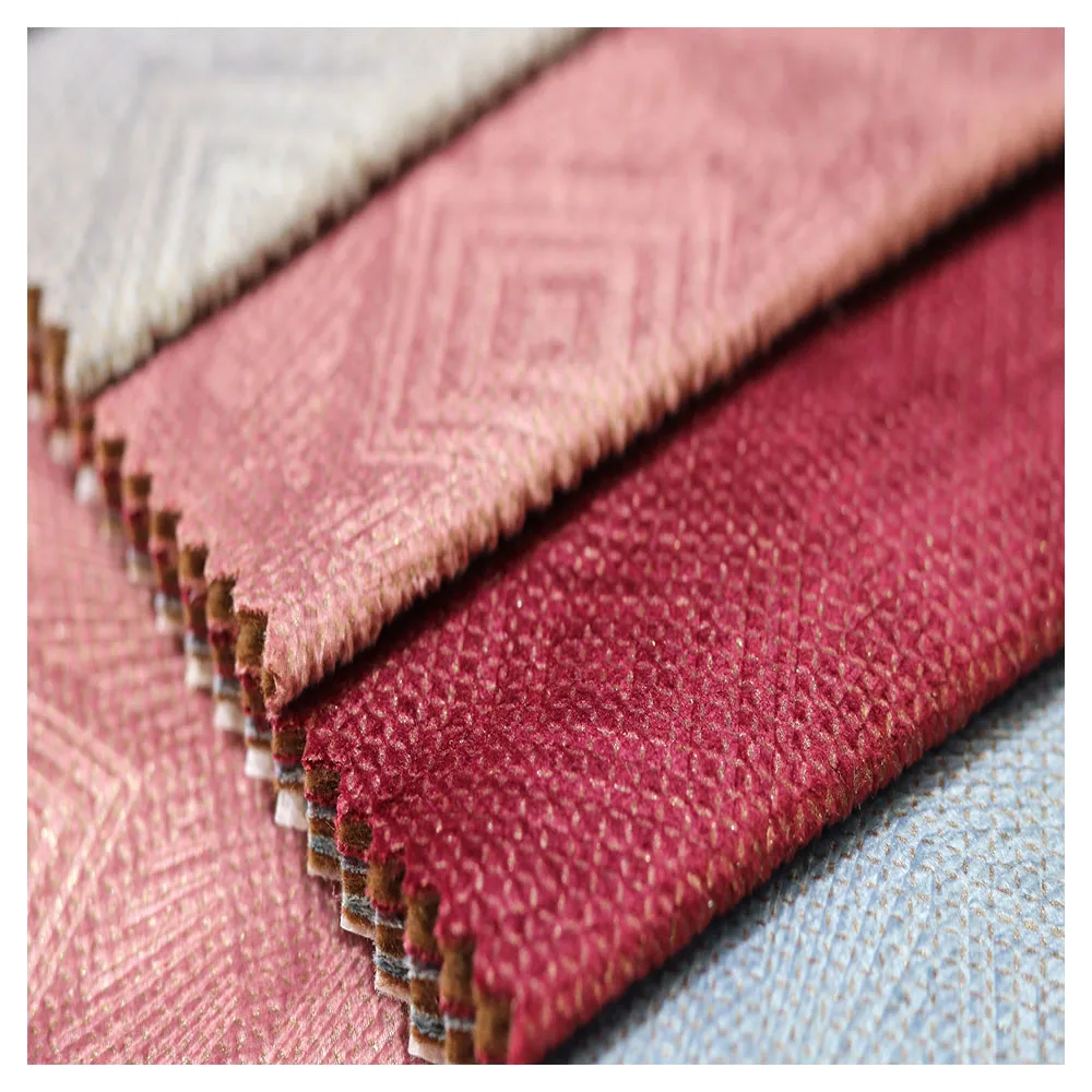 Hot selling textile polyester luxury recycled embossed velvet fabric for curtain sofa