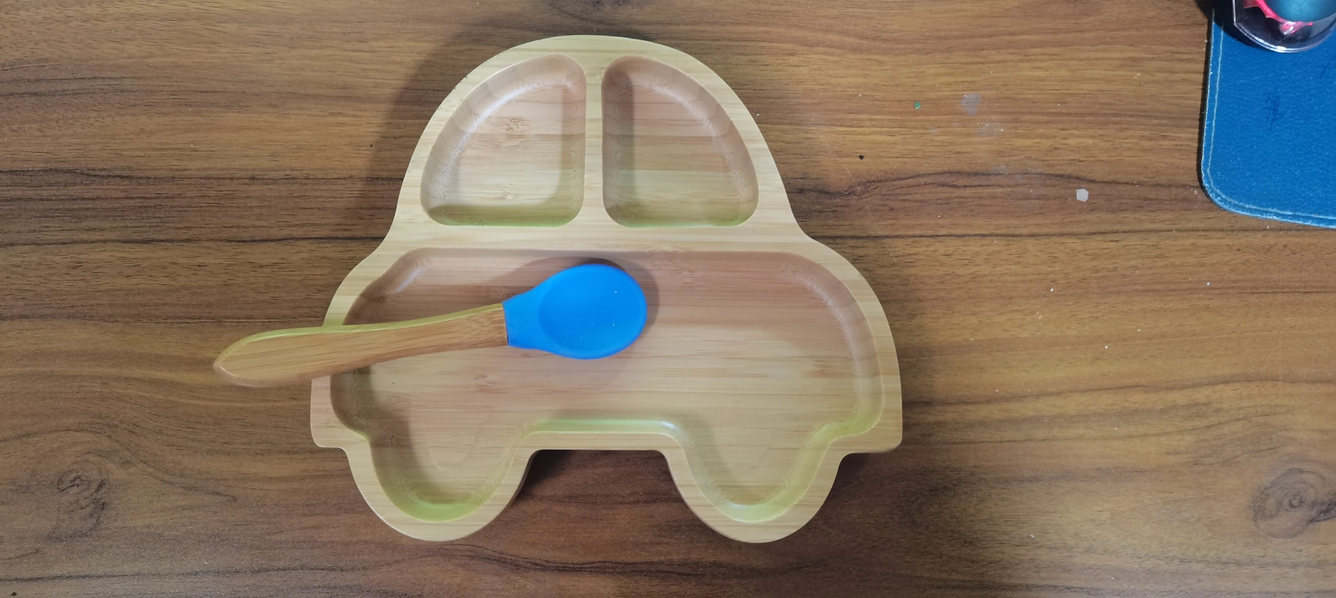 Custom made wooden plate with suction wooden plate for baby