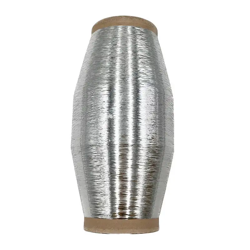 Wholesale Top Quality Big cone N.W 1-2kg silver metallic yarn for Knitting