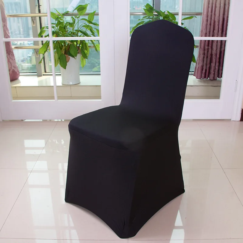 Hot Selling Design High Quality Purple Fitted Folding Decoration Spandex Elastic Chair Covers