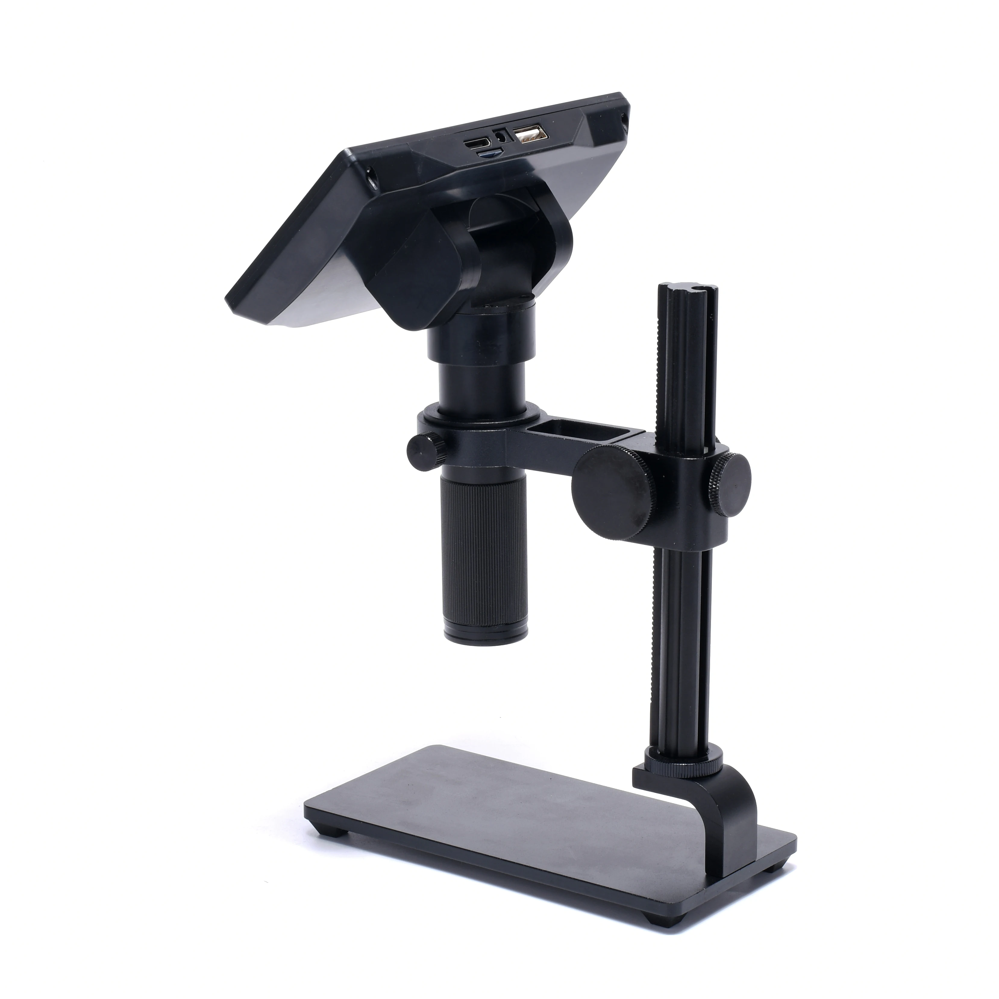 16MP 5 Inch Screen 1080P 60FPS HDMI-Compatible  USB Digital Industry Microscope Camera 150X C-mount Lens with 150X Zoom Lens