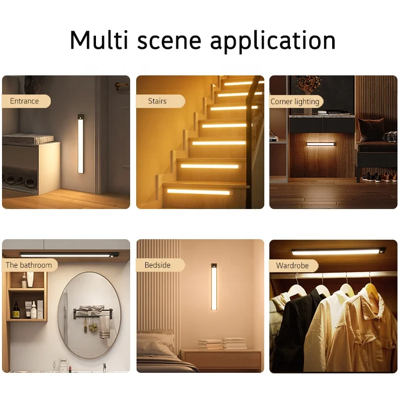 Wireless Wardrobe Magnetic Home Light Kitchen Furniture Lighting Under Cabinet LED Closet Light